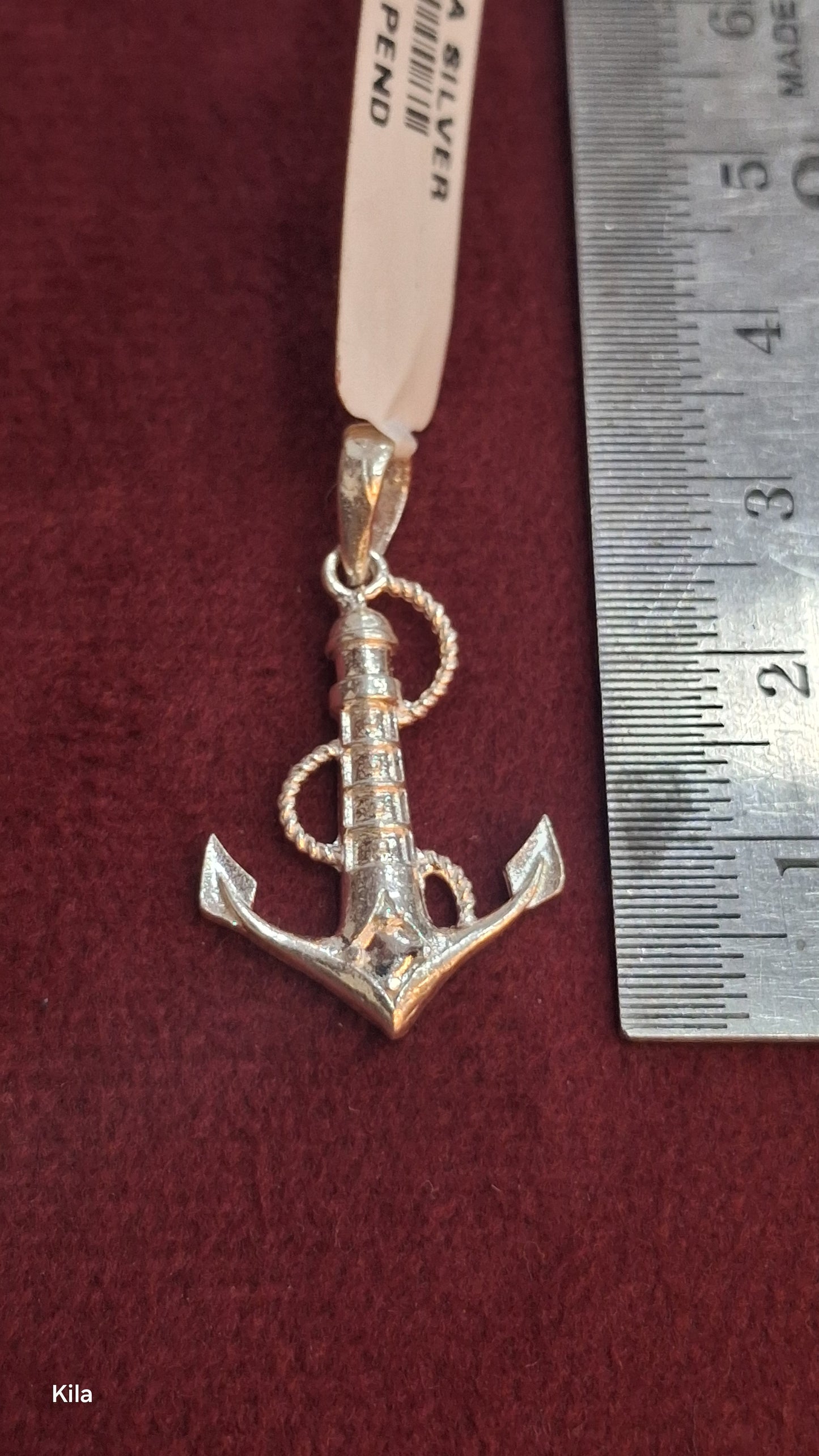 92.5 Silver Anchor Pendant | Stylish Nautical Design | Elegant Jewellery