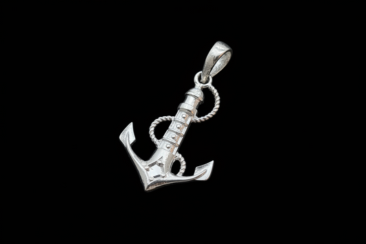 92.5 Silver Anchor Pendant | Stylish Nautical Design | Elegant Jewellery
