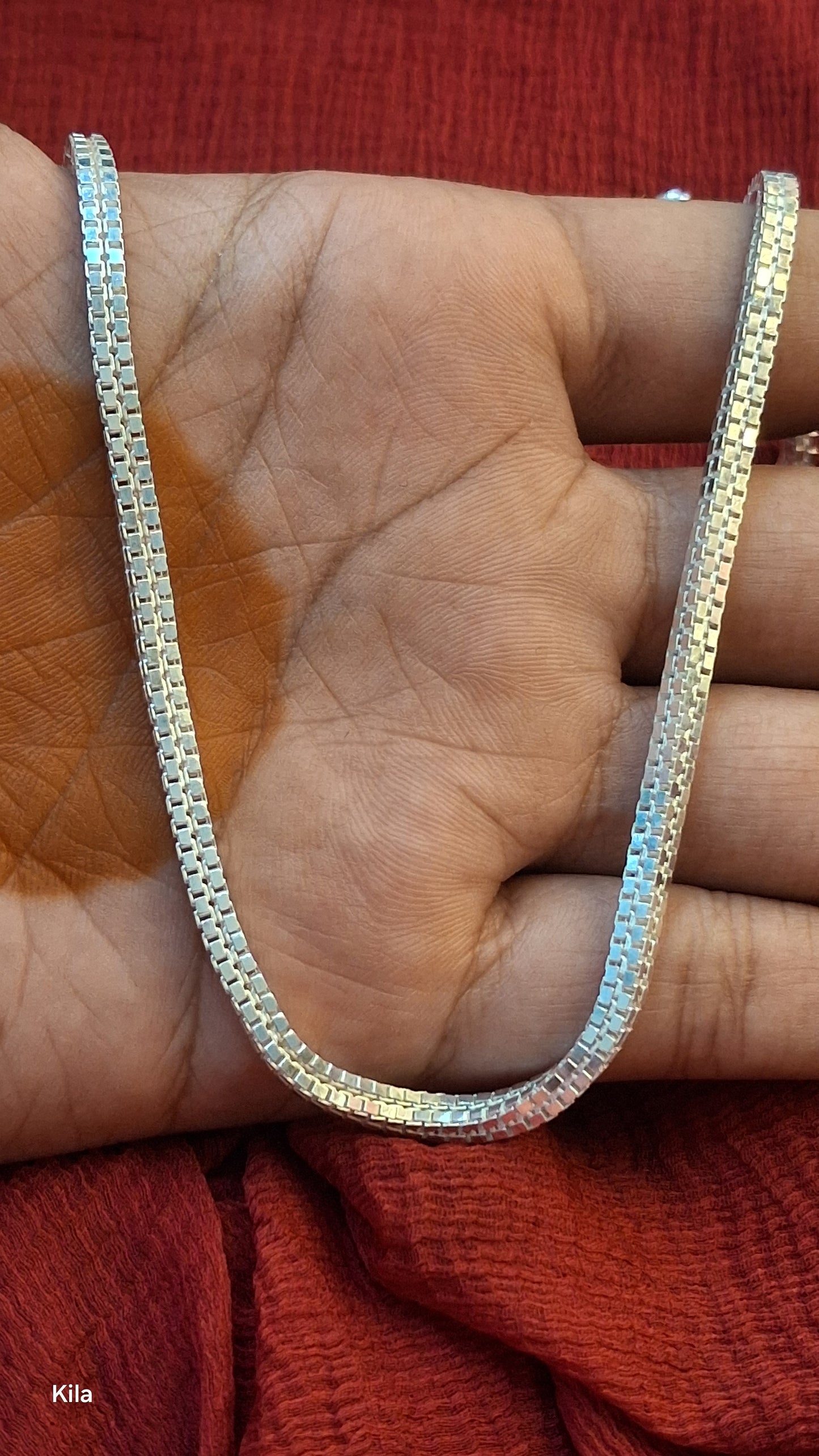 92.5 Silver Men’s Chain 20 Inches | Stylish Smooth Finish | Elegant Jewellery