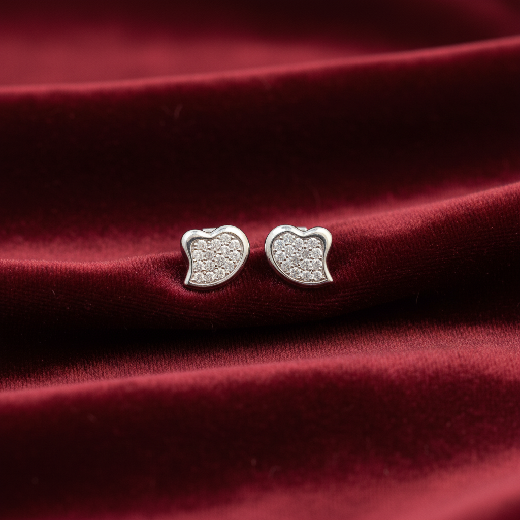 92.5 Silver Simple Studs | Stylish Clean Design | Elegant Jewellery