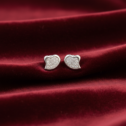 92.5 Silver Simple Studs | Stylish Clean Design | Elegant Jewellery