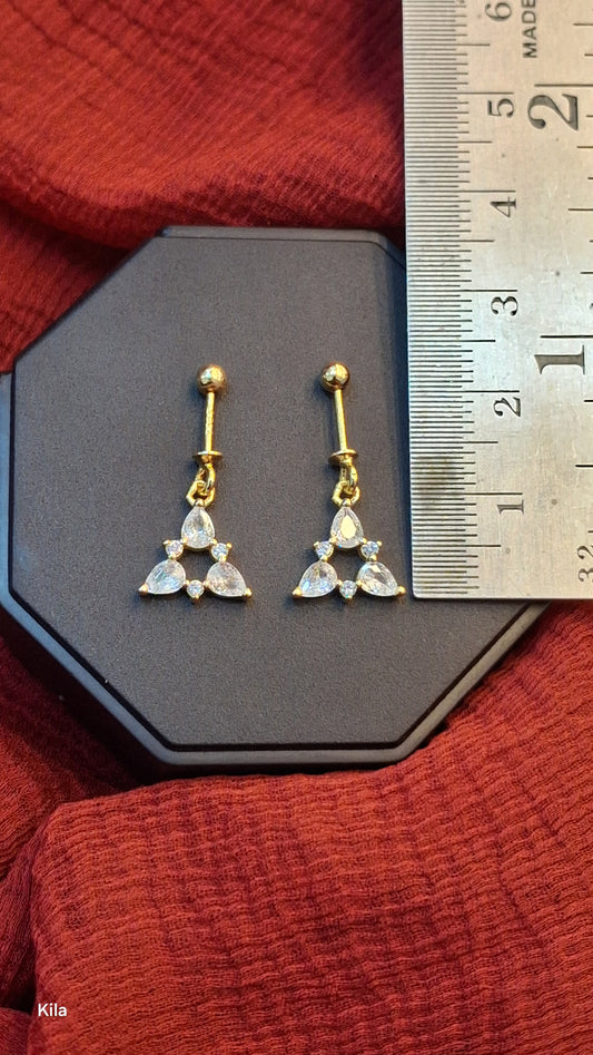 Silver stylish gold plated bugadi