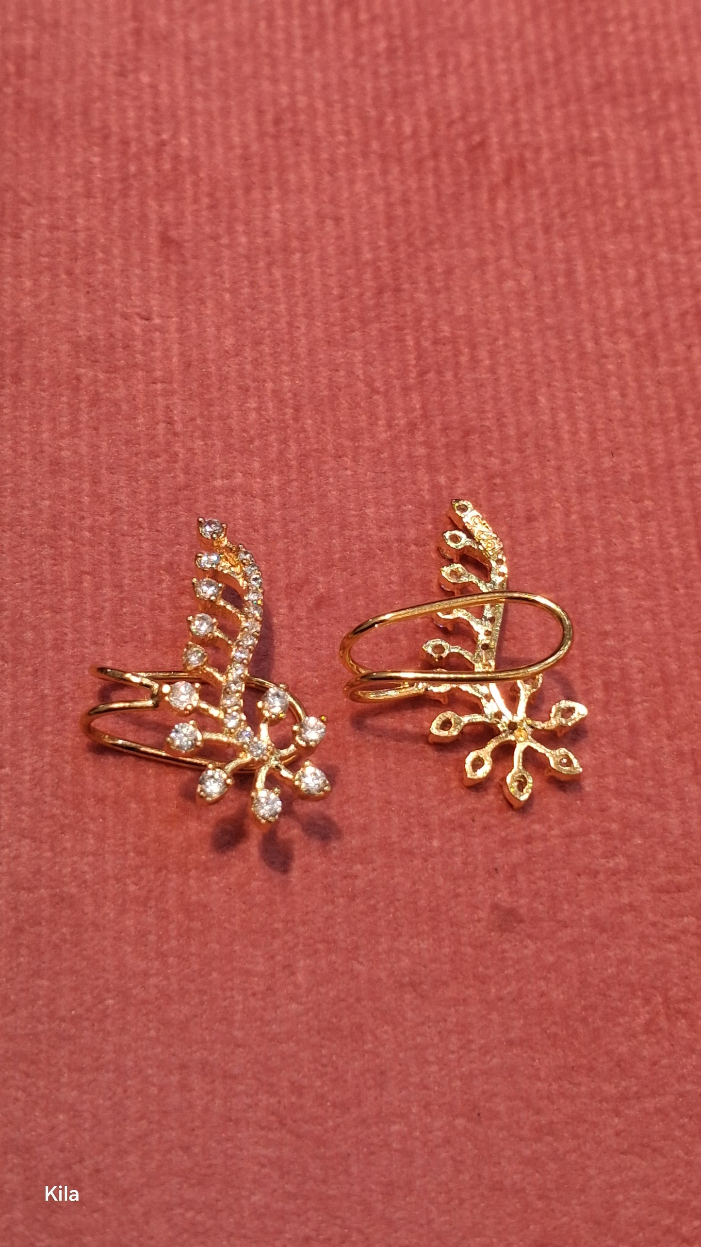 92.5 Silver Premium Gold Plated Earcuff | Elegant Trendy Design | Jewellery
