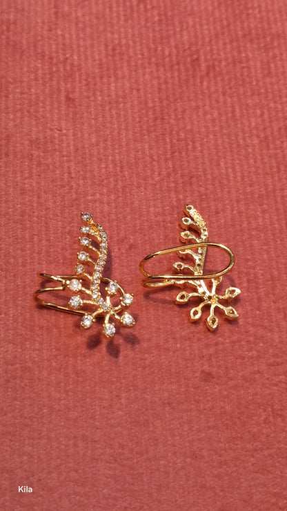 92.5 Silver Premium Gold Plated Earcuff | Elegant Trendy Design | Jewellery