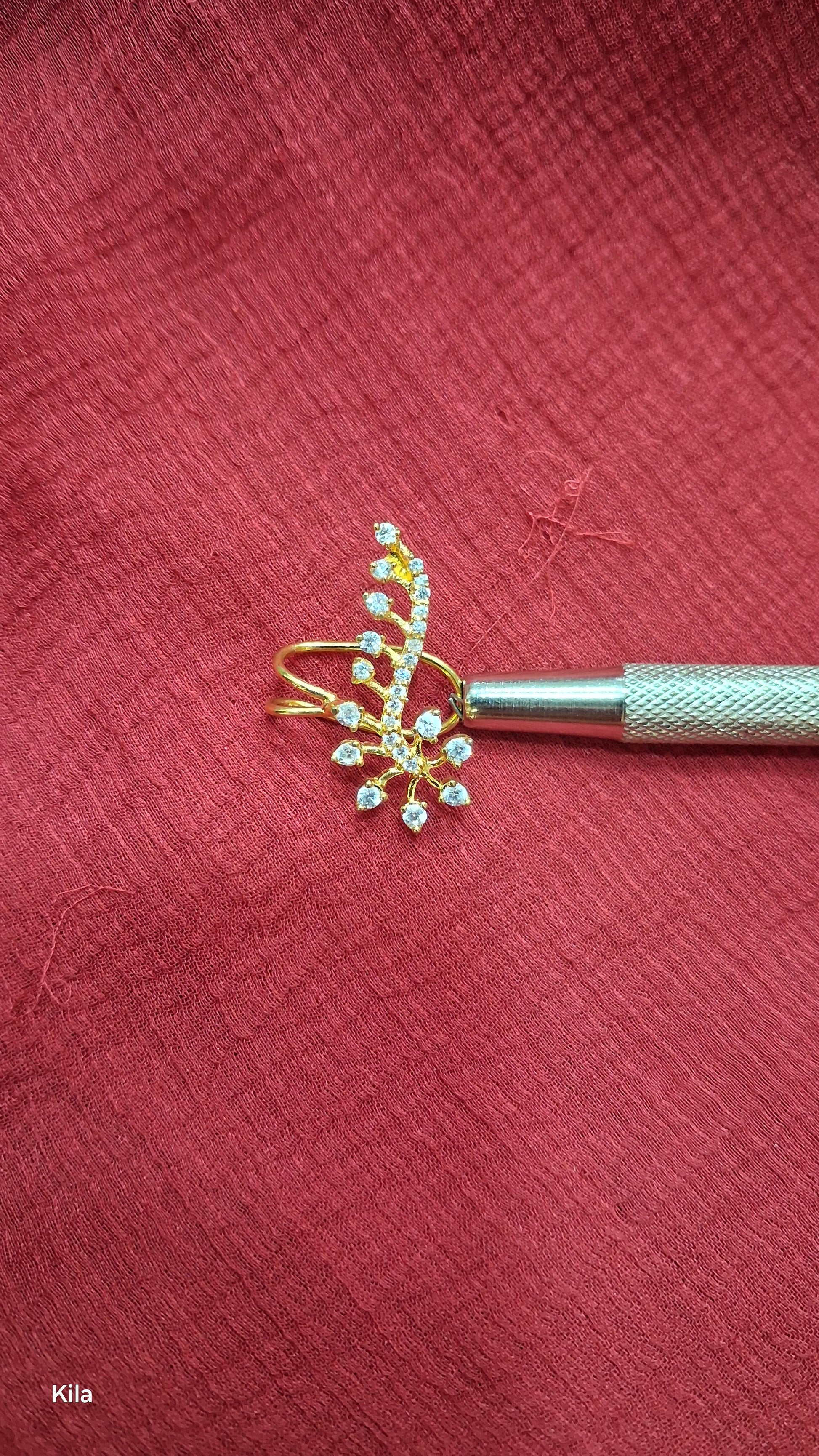 silver gold plated earcuffs