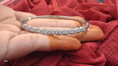 92.5 Silver Kada | Stylish Minimal Design | Elegant Jewellery