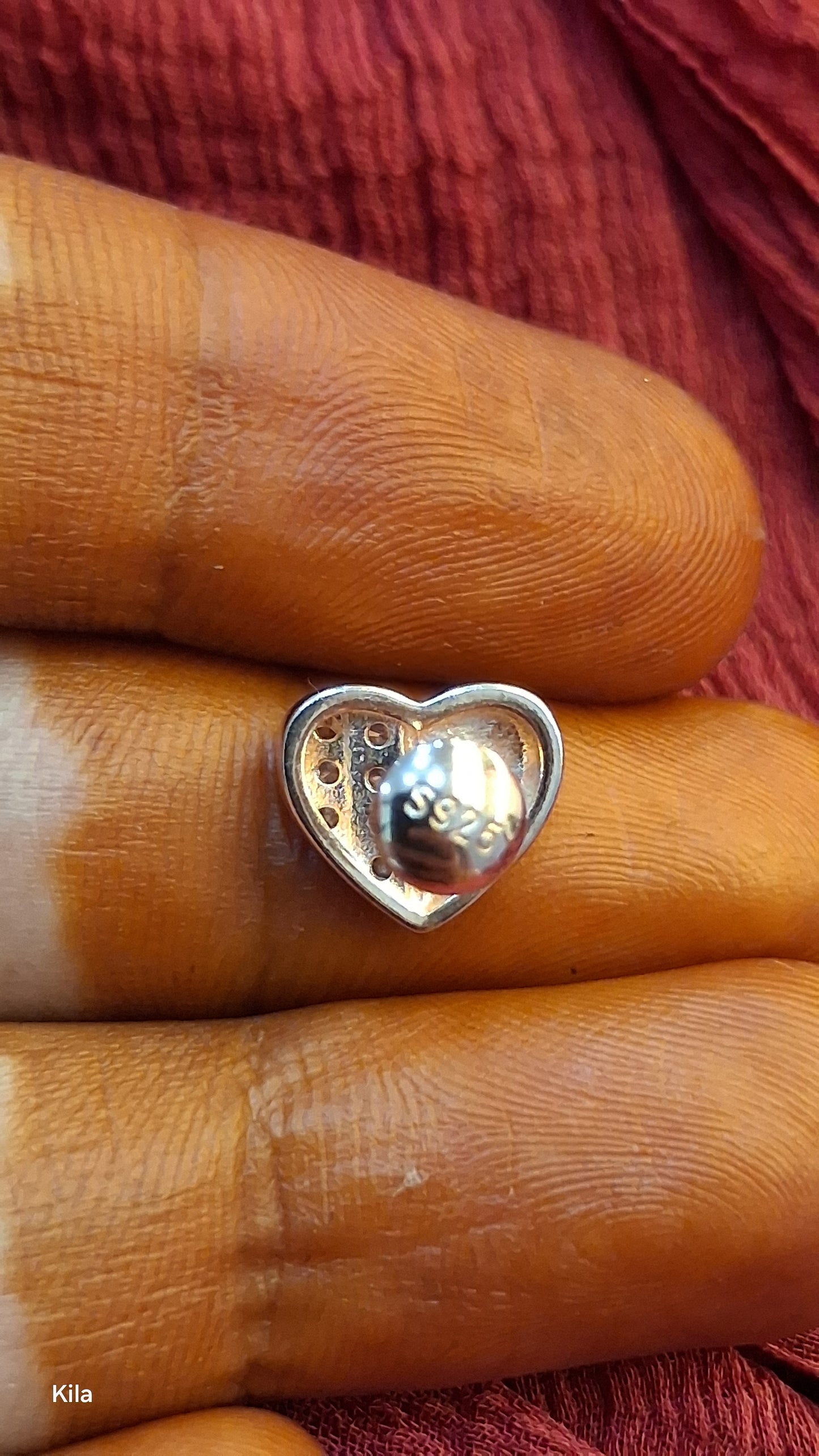 92.5 Silver Rose Gold Plated Heart Studs | Stylish Romantic Design