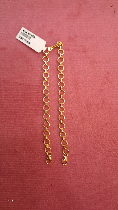 92.5 Silver Gold Plated Back Chain | Classic Elegant Saree Design | Jewellery
