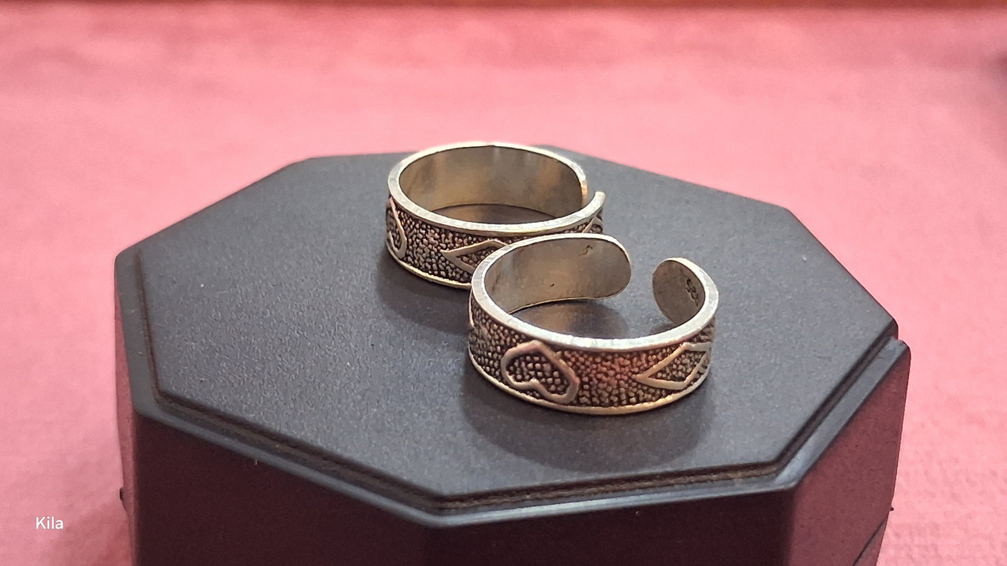 92.5 Silver Classic Toe Rings | Traditional Elegant Design | Jewellery