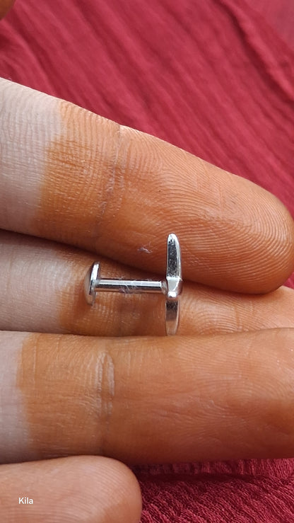 92.5 Silver plus Men’s Stud (Single) | Stylish Minimal elegant Design | Elegant Jewellery for men