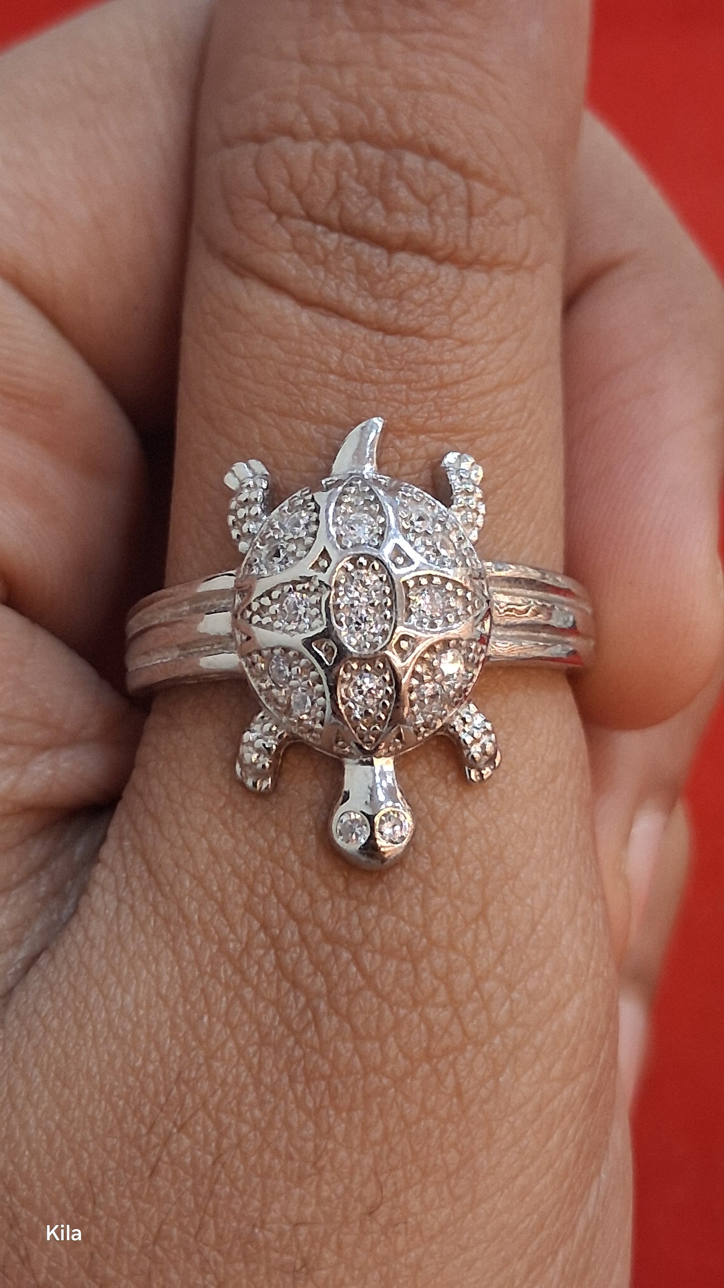 92.5 Silver Modern Tortoise Ring | Stylish Contemporary Design | Jewellery