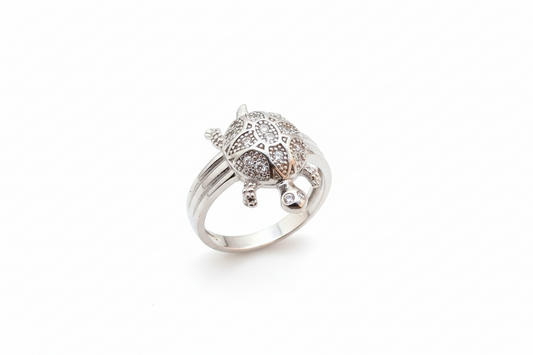 92.5 Silver Modern Tortoise Ring | Stylish Contemporary Design | Jewellery