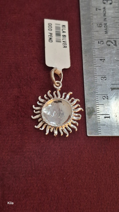 92.5 Silver Sun God Pendant | Detailed Divine Design | Stylish Jewellery