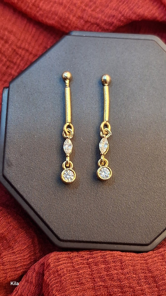 Silver stylish gold plated bugadi