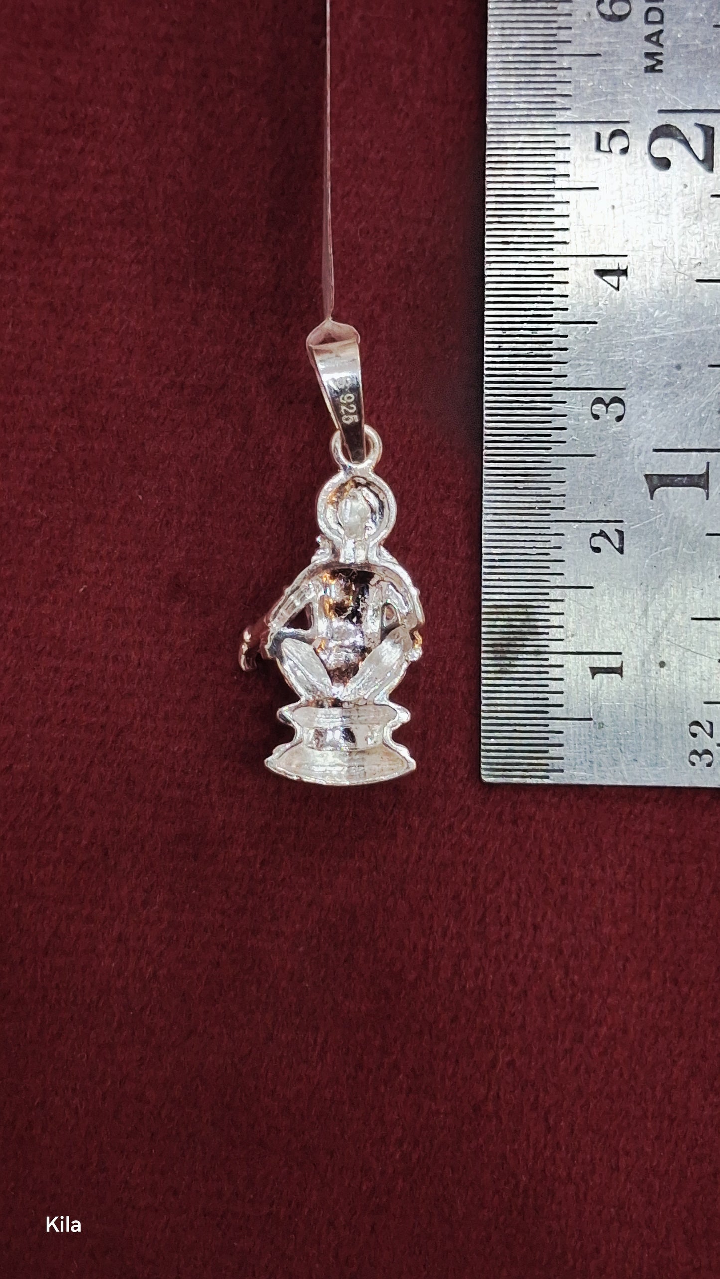 92.5 Silver Ayyappa Swamy Pendant | Devotional Elegant Design | Jewellery