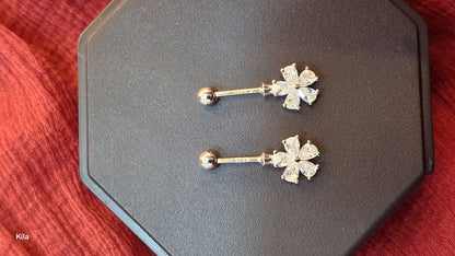 92.5 Silver Flower Bugadi | Stylish Premium Floral Design | Elegant Jewellery