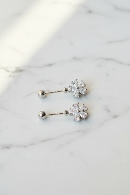92.5 Silver Flower Bugadi | Stylish Premium Floral Design | Elegant Jewellery