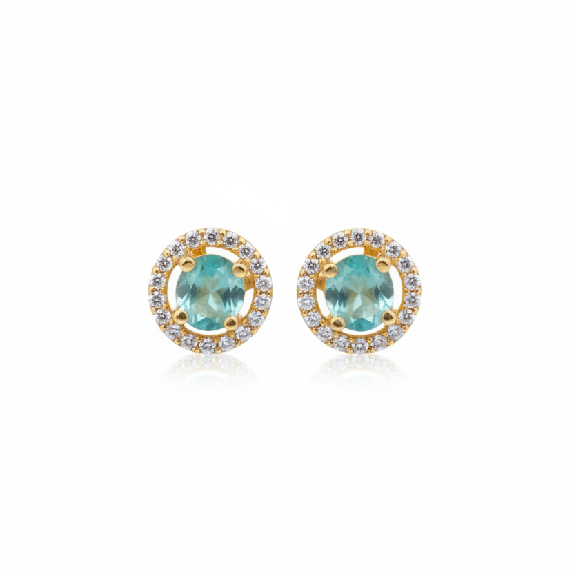 92.5 Silver Gold Plated Studs | Classic Polished Finish | Stylish Jewellery