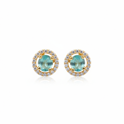 92.5 Silver Gold Plated Studs | Classic Polished Finish | Stylish Jewellery