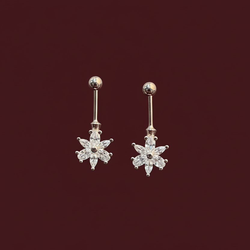 92.5 Silver Flower Bugadi | Stylish Elegant Floral Design | Jewellery