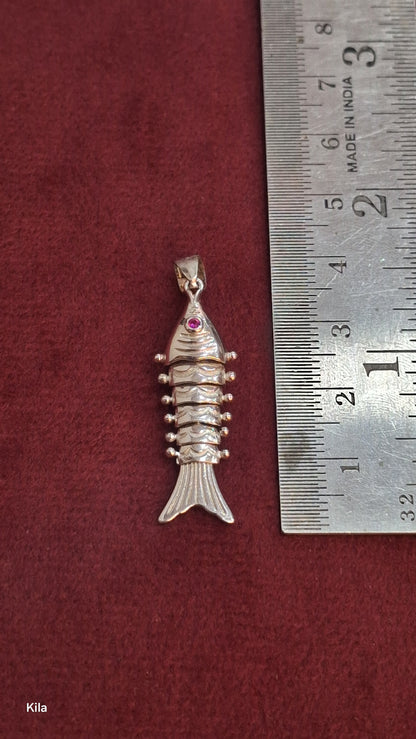 92.5 Silver Fish Pendant | Stylish Symbolic Design | Elegant Jewellery