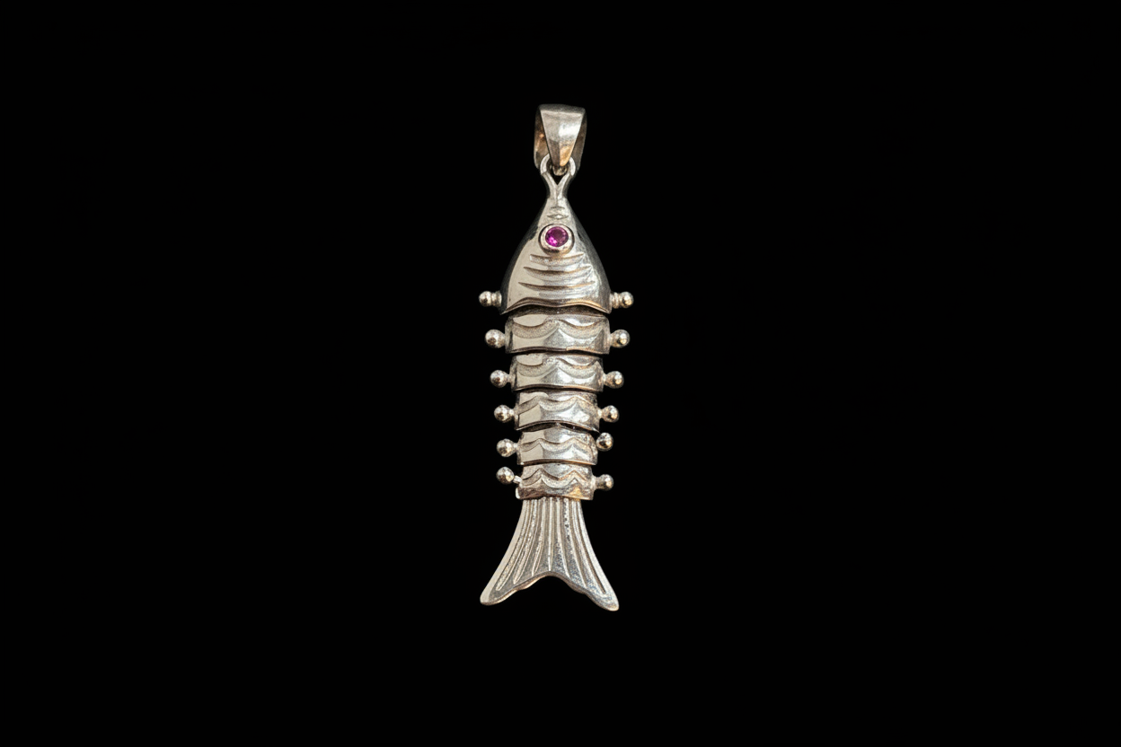 92.5 Silver Fish Pendant | Stylish Symbolic Design | Elegant Jewellery