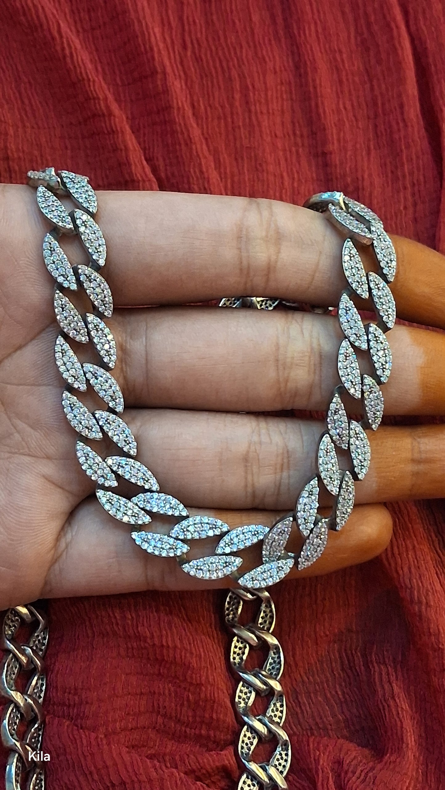 92.5 Silver Cuban Men’s Chain 19 Inches | Stylish Strong Design | Elegant Jewellery