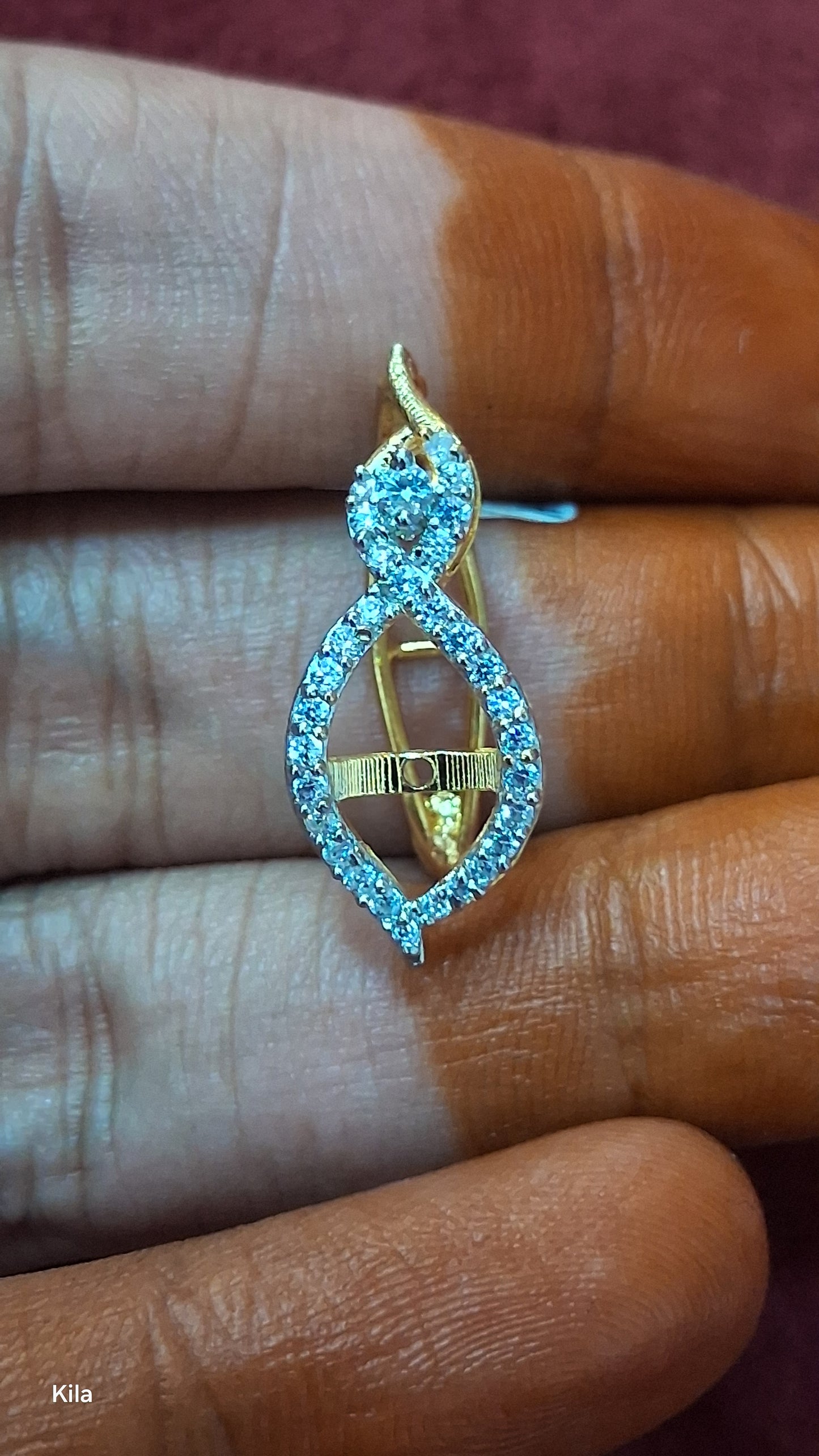 92.5 Silver Gold Plated Green Color Pendant | Stylish Elegant Design | Fashion Jewellery
