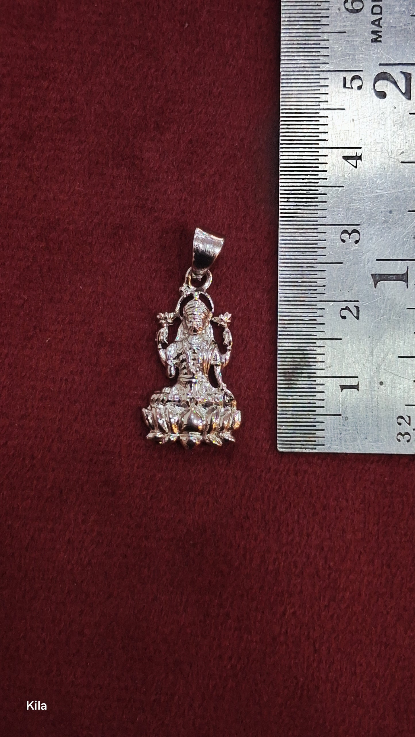 92.5 Silver Lakshmi Devi Pendant | Prosperity Divine Design | Jewellery