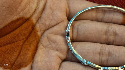 92.5 Silver Kada | Stylish Elegant Design | Traditional Jewellery
