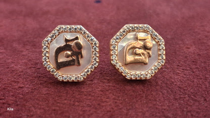 92.5 Silver Rose Gold Studs | Premium Smooth Finish | Elegant Jewellery