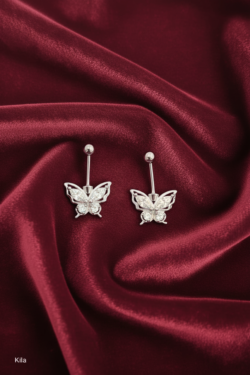 92.5 Silver Butterfly Bugadi Pair| Stylish Cute Design | Elegant Jewellery