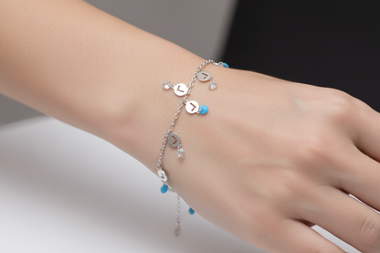 92.5 Silver Charm Bracelet | Stylish Trendy Design | Elegant Jewellery