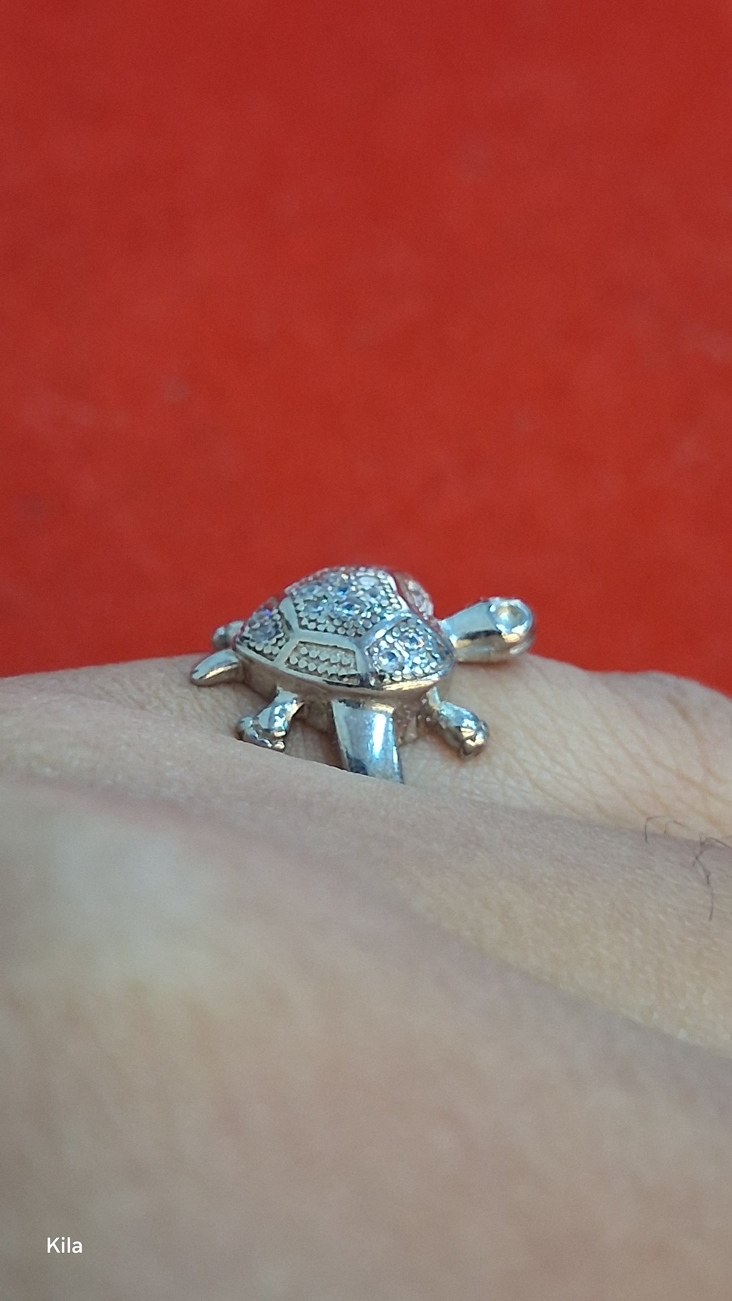 92.5 Silver Heart Tortoise Ring | Love & Protection Symbol | Elegant Jewellery