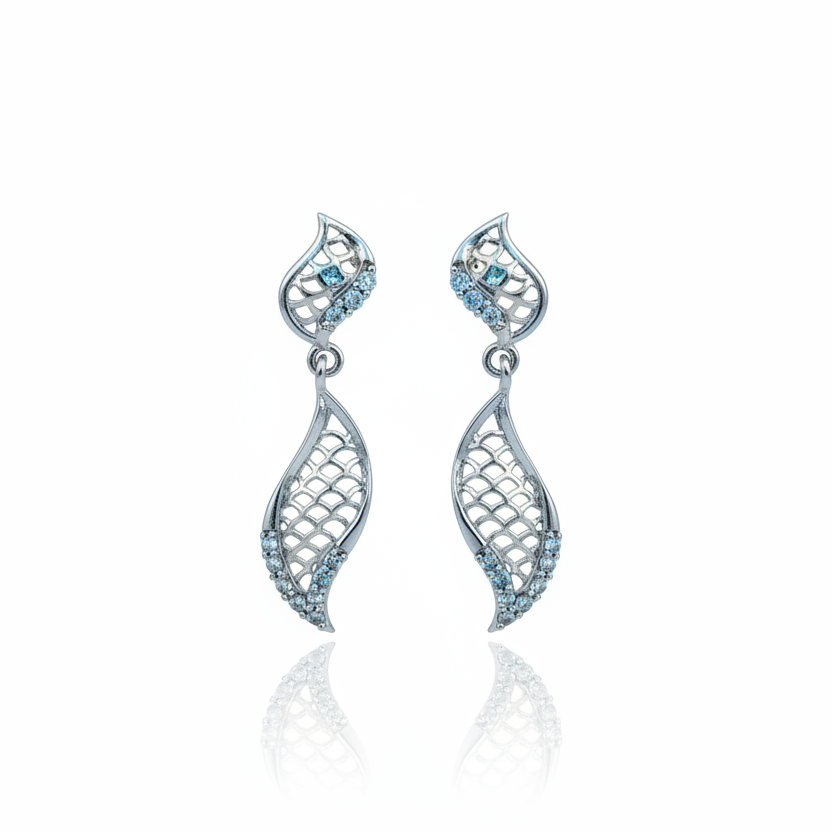 92.5 Silver Premium Earrings | Stylish Elegant Design | Luxury Jewellery