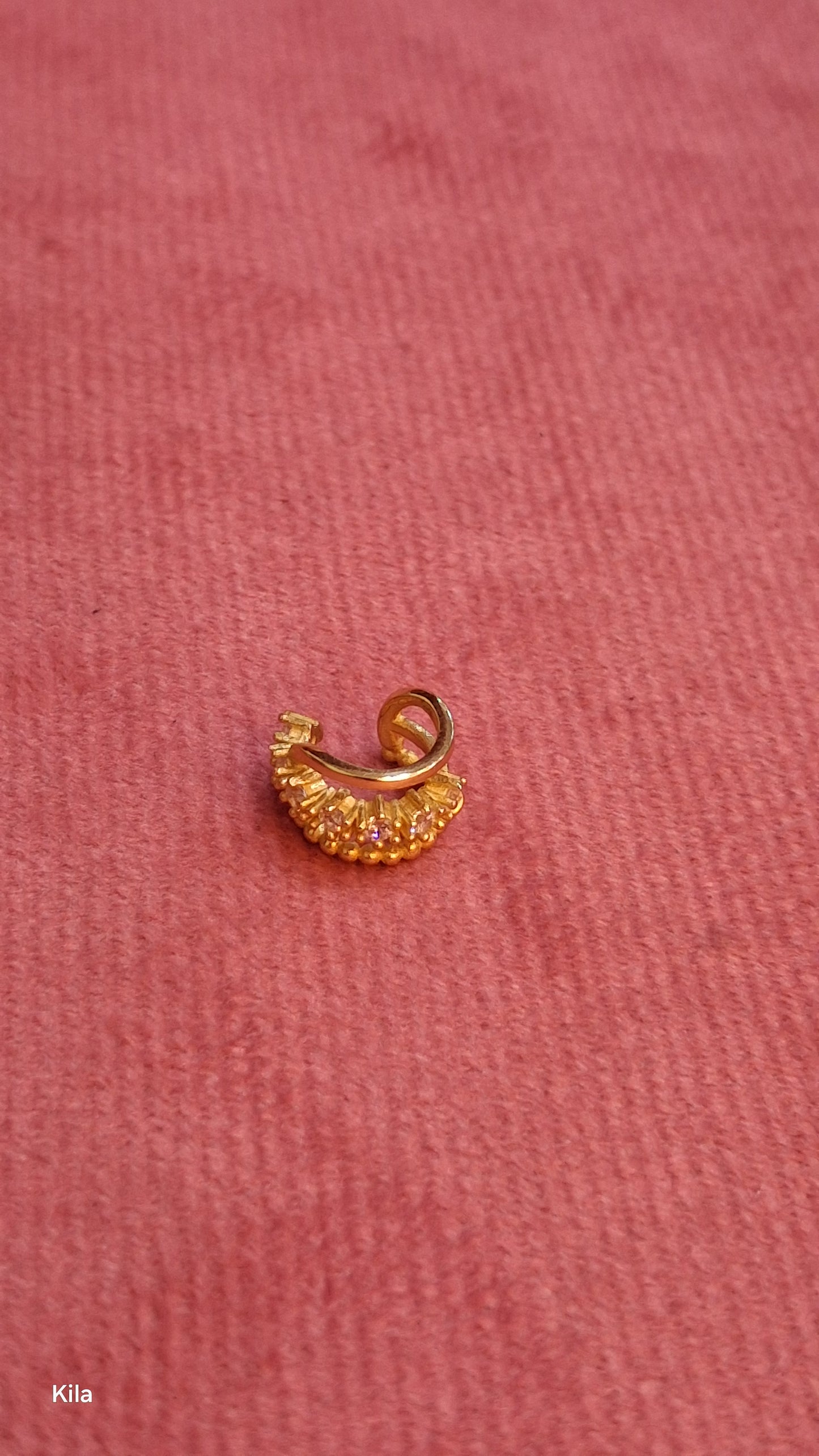 92.5 Silver Gold Plated Earcuff (Single Piece) | Stylish Modern Design | Jewellery