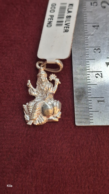 92.5 Silver Lakshmi Devi Pendant | Divine Prosperity Design | Elegant Jewellery