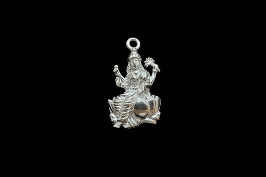 92.5 Silver Lakshmi Devi Pendant | Divine Prosperity Design | Elegant Jewellery