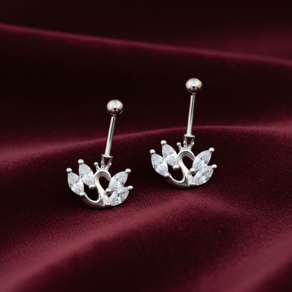 92.5 Silver Swan Bugadi | Stylish Elegant Design | Premium Jewellery pair