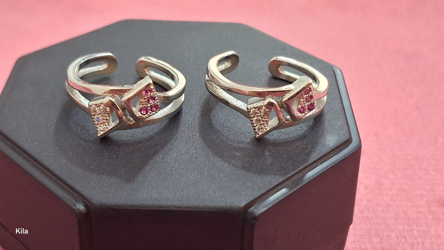 92.5 Silver Elegant Toe Rings | Refined Stylish Finish | Jewellery