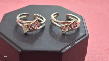 92.5 Silver Elegant Toe Rings | Refined Stylish Finish | Jewellery