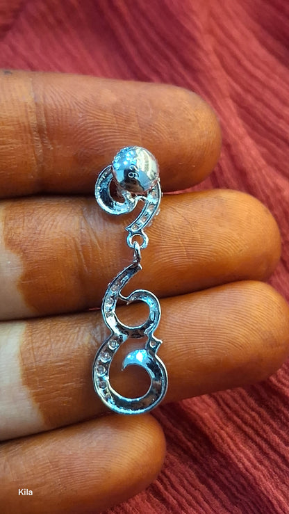 92.5 Silver Earrings | Stylish Elegant Design | Fashion Jewellery