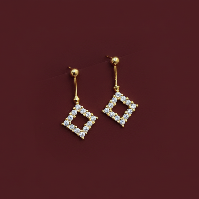 92.5 Silver Gold Plated Diamond Bugadi | Stylish Premium Design | Elegant Jewellery