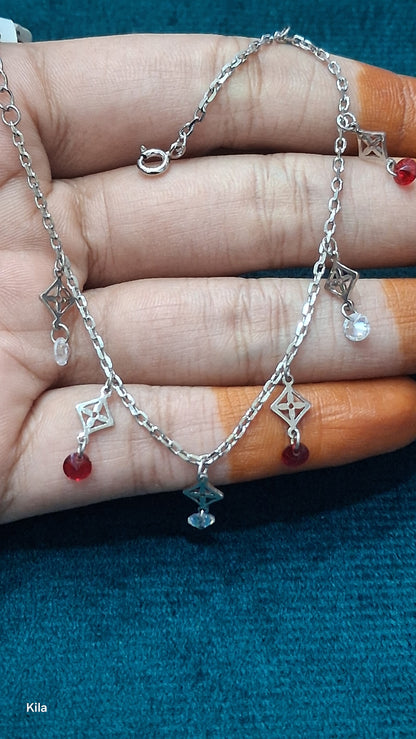 92.5 Silver Charm Bracelet | Stylish Elegant Design | Fashion Jewellery