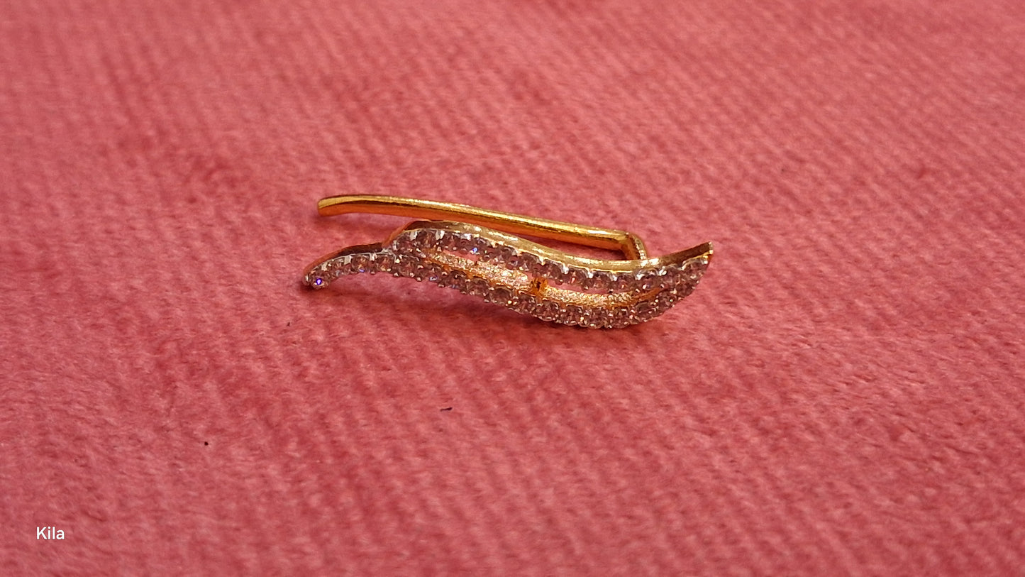 92.5 Silver Premium Gold Plated Earcuffs | Elegant Modern Design | Stylish Jewellery