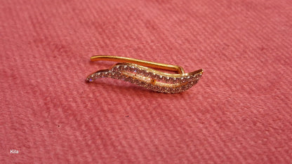 92.5 Silver Premium Gold Plated Earcuffs | Elegant Modern Design | Stylish Jewellery