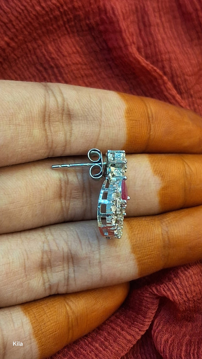 92.5 Silver Stylish Earrings | Stylish Minimal Design | Elegant Jewellery