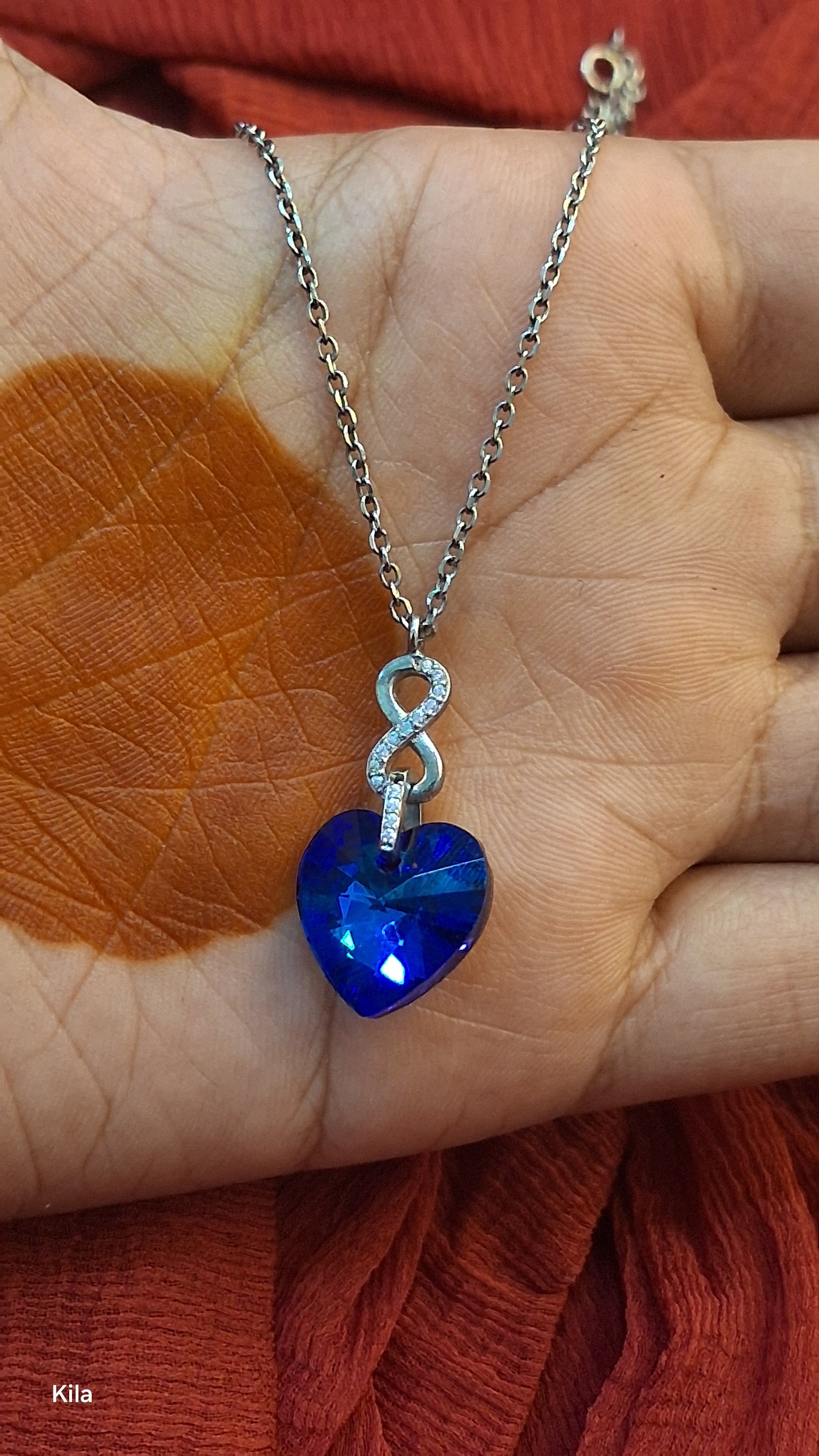 925 Silver Blue Pendant Chain 18 Inches | Stylish Elegant Design | Jewellery
