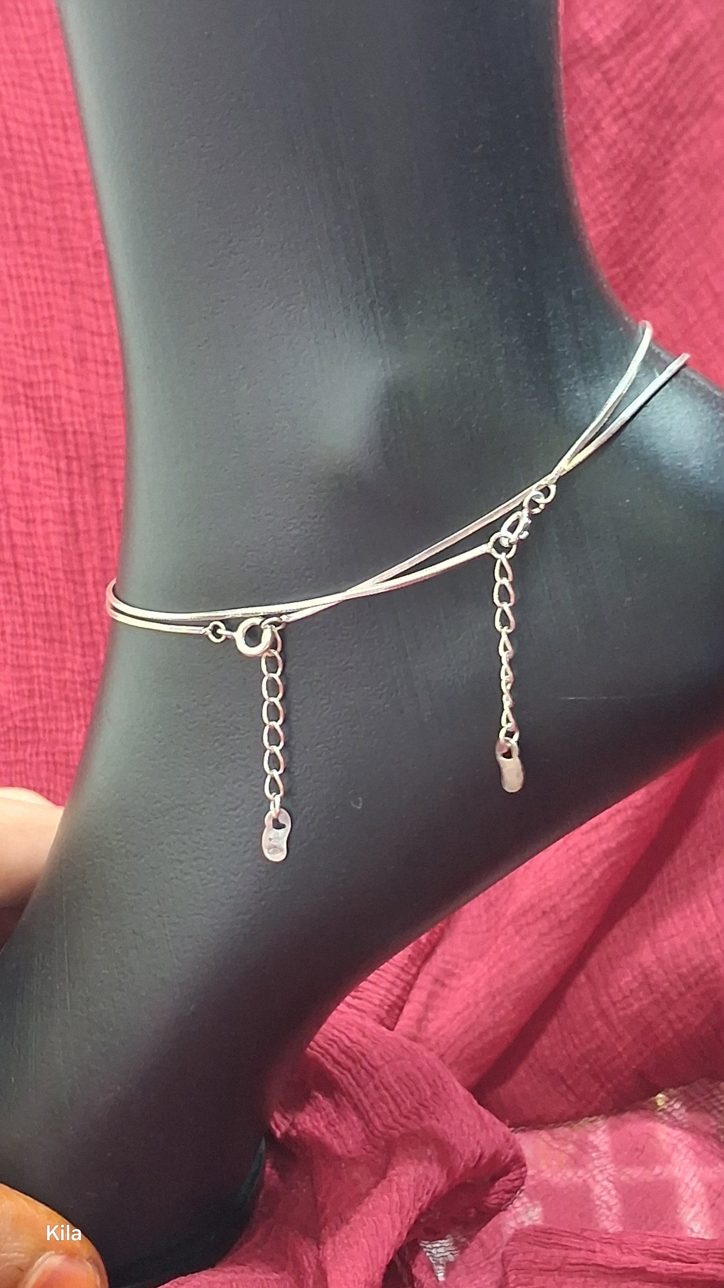 92.5 Silver Anklets | Stylish Elegant Design | Comfortable Foot Jewellery