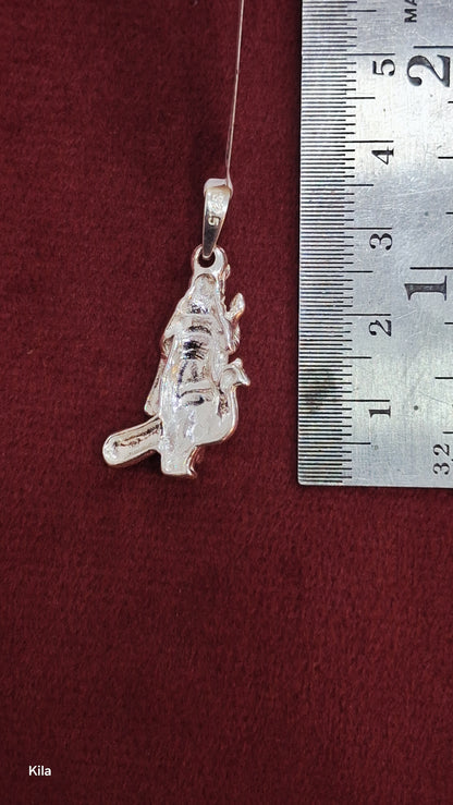 92.5 Silver Karthikeya Swamy Pendant | Divine Warrior Design | Elegant Jewellery
